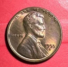 1955S US Choice Uncirculated LINCOLN Cent "FULL RED" Old Coin San Francisco X291