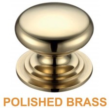 VICTORIAN CABINET KNOB / DOOR KNOB, 52MM (FCH01E), POLISHED CHROME/BRASS FINISH.