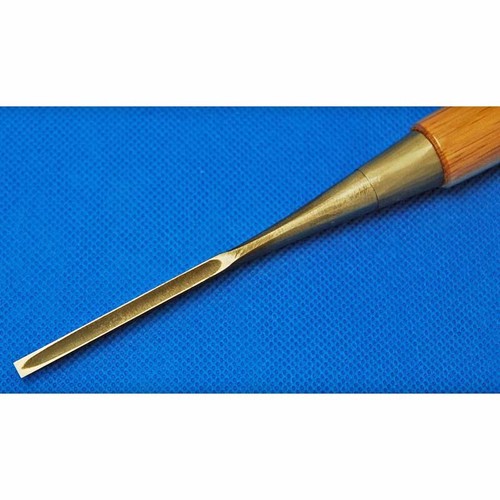 Tasai Oire Nomi Japanese Bench Chisel Polished Finish Blue Steel Red Oak 田斎 追入鑿 - Afbeelding 21 van 63