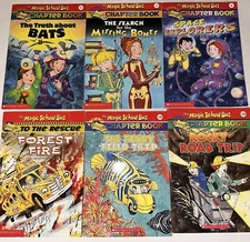 Magic School Bus Chapter Books Lot 1, 2, 4, 18, 20 Forest Fire Rescue, Space