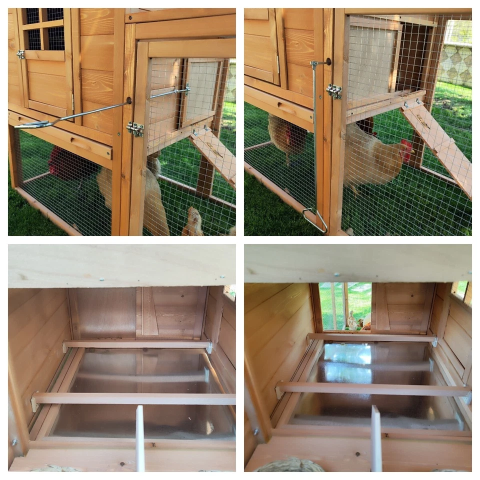 Gallinero al aire libre para 4-8 pollos de madera gallina conejo casa aves mascota cabaña Foto 4 de 4