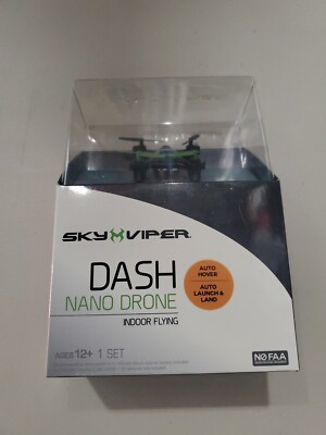 Sky Viper Dash Nano Drone Indoor Flying Black/Green - Main Image