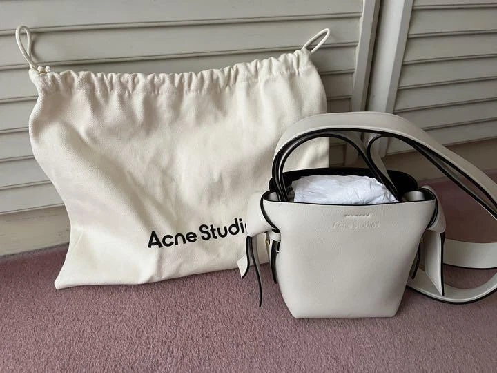 Acne Studios Musubi Micro 2Way Leather Shoulder Bag Handbag White Limited Rare