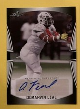 DEMARVIN LEAL Texas A&M Aggies 2019 Leaf Certified AUTOGRAPH