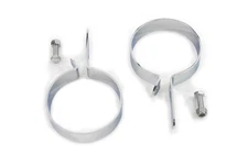 Chrome 3-1/2" Muffler Hanger Clamp Set for Harley Exhaust Systems
