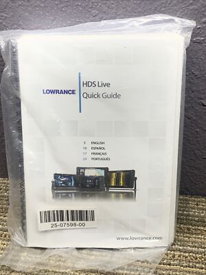 Lowrance HDS  25-07598-00 Live Fish Finder Chart Plotter Operator Quick Guide