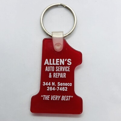 Allen's Auto Service Repair Rubber #1 Advertising Keychain - Wichita KS