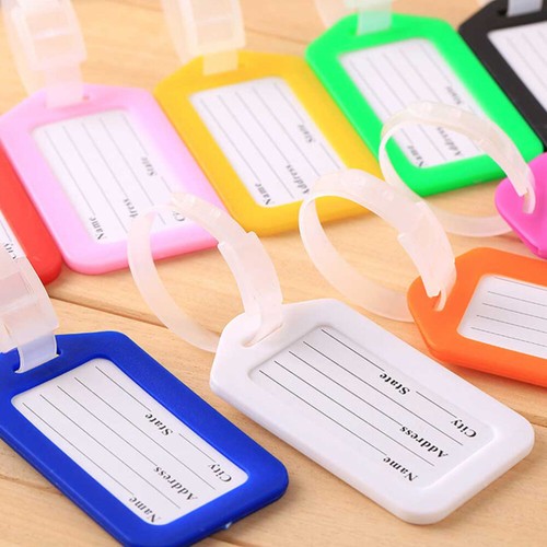 10 Stück Gepäckanhänger Gepäck Handtasche Ausweisschild Kofferanhänger Namenshalter für Reisen - Bild 2 von 12