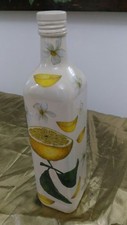 Bottiglia decoupage limoni decorata idea regalo natale artigianato bricolage 