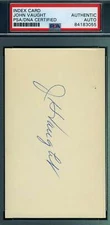 John Vaught OLE MISS PSA DNA Cert Autograph Hand Signed 3x5 Index Card
