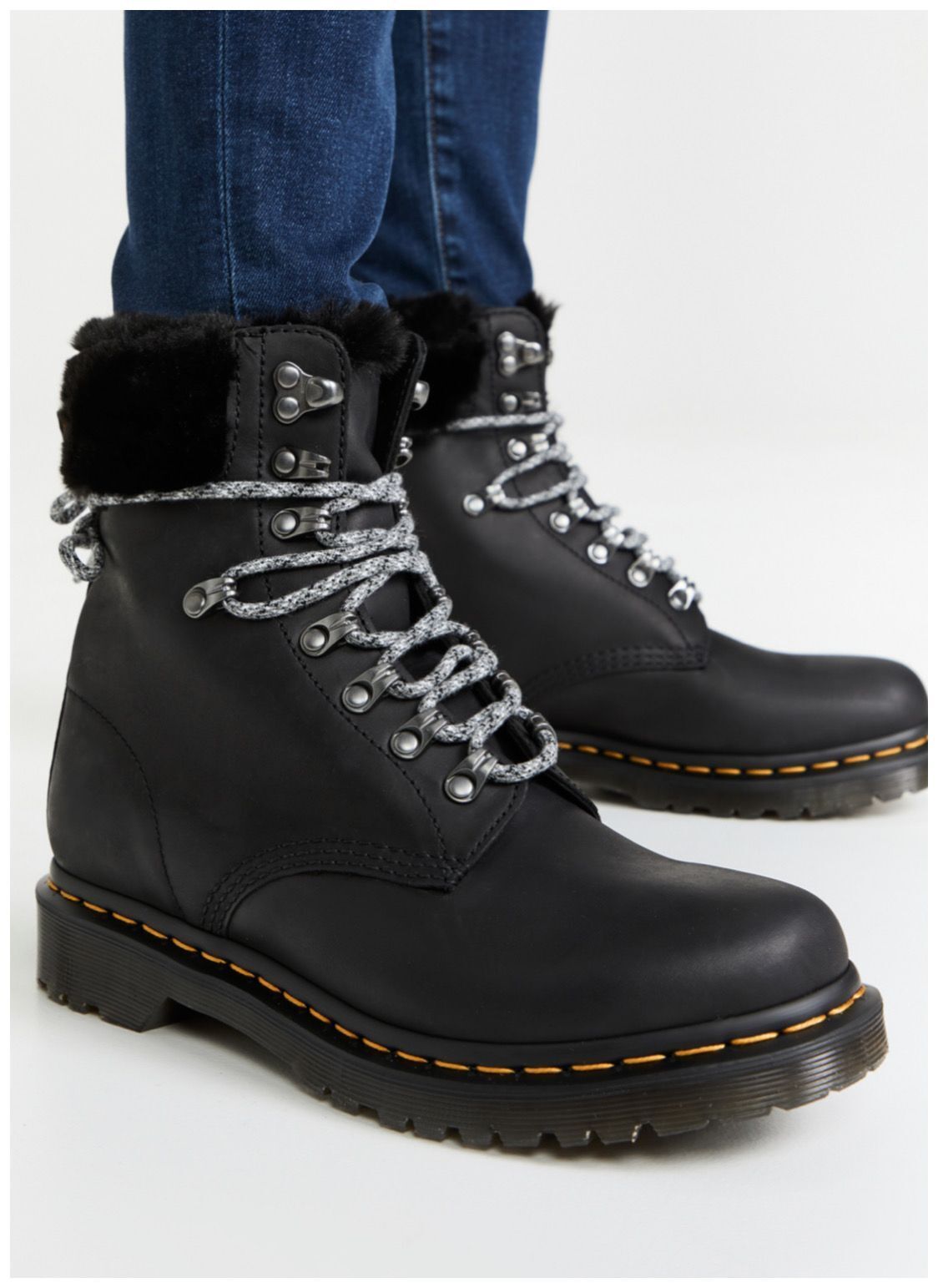 Dr. Martens 1460 Serena Collar Faux Fur 