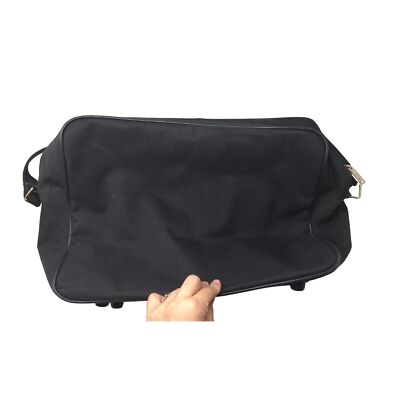 Vintage Zippered Black Ascot Travel Bag With Shoulder Strap | eBay Vintage Zippered Black Ascot Travel Bag With Shoulder Strap | eBay