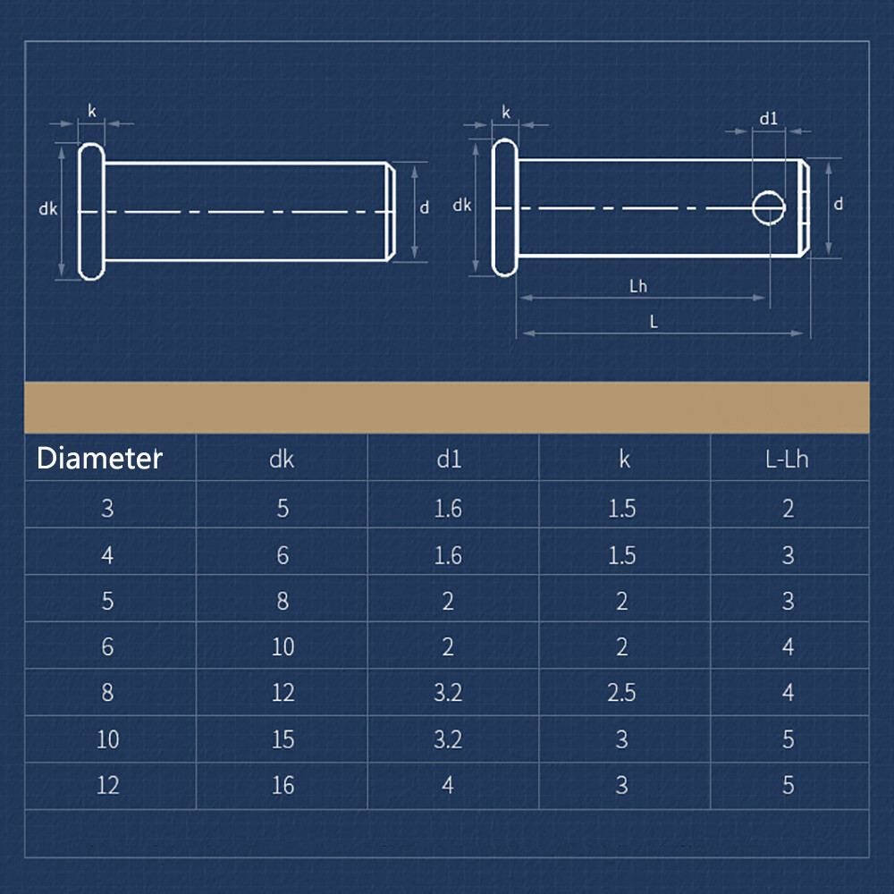 SPILLI SPLIT COTTER 8 MM SPLI SPLIT COTTER ACCIAIO INOX A2 304 - Foto 3
