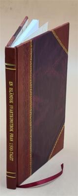 En Isla?Ndsk Svartkonstbok Fra?N 1500-Talet. Utg. Med O?Versa?Tt [Leather Bound]