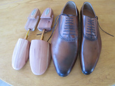 men's Gucci New preowned Leather Shoes &Shapers Lace Up Brown 11