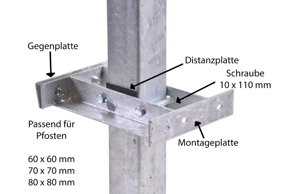 Gabionen - Verbinder Gabionenadapter Doppelstabmattenzaun Befestigung Gabione - Bild 4 von 4