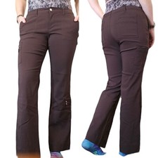 Vintage 90s Y2K Sz 6 Brown Cargo Pants Bootcut Inseam 29.5"