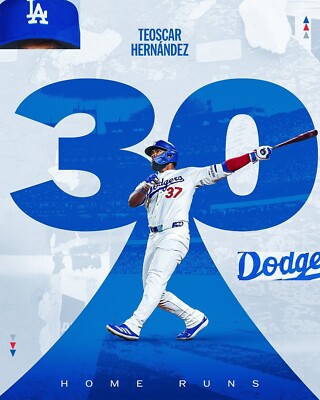 Teoscar Hernandez 30 Home Run Collage 2024 Los Angeles Dodgers 8x10 MLB Photo
