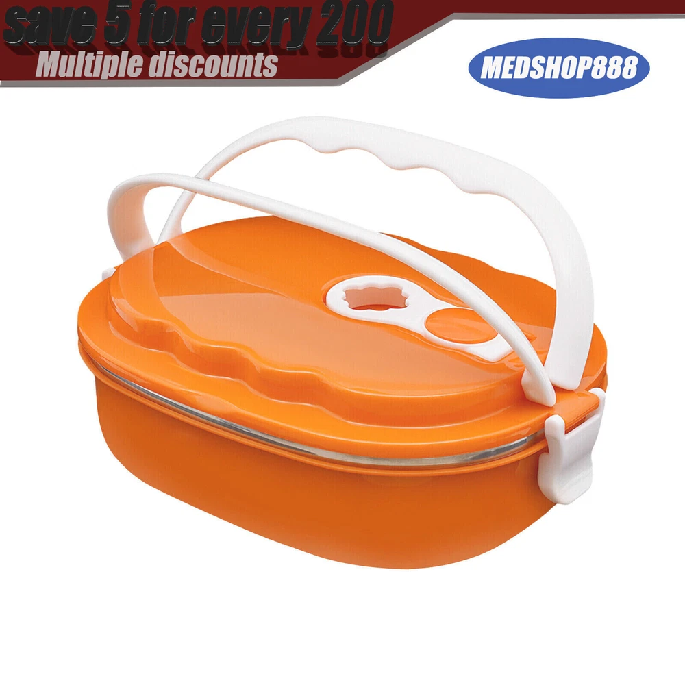 Lunch Box 0.9L/30.4oz Warmer Bento Box Portable Food Container Stainless Steel