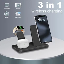 US 3In1 Wireless Charger Dock Station For Apple Watch S10 Air Pods iPhone 16 Pro