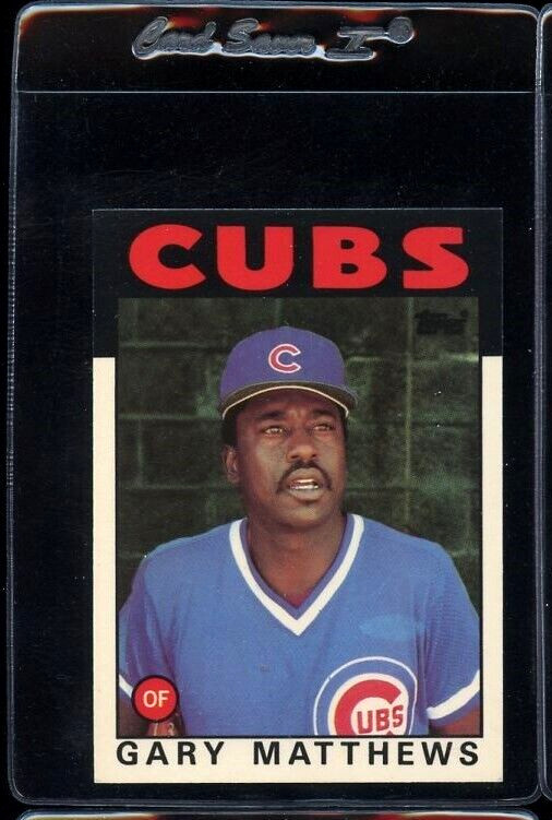 1986 TOPPS TIFFANY #485 GARY MATTHEWS CHICAGO CUBS