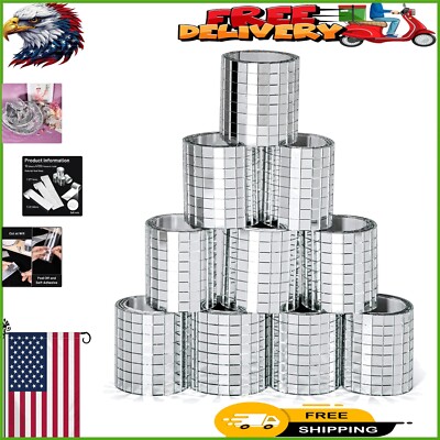 Premium 4720 PCS Glass Disco Ball Tiles - 5 x 5 mm Self-Stick Craft Mosaic