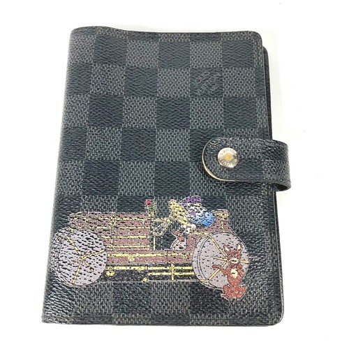 LOUIS VUITTON R21130 Damier Graphite Ilustre AgendaPM organizer Notebook cover