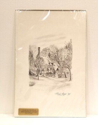 版画 John Burt Anne Hathaway's Cottage Anne Hathaway's Cottage Print Signed John S Burt 1976