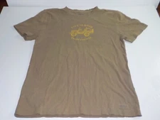 Life Is Good T Shirt Medium Brown Enjoy The Ride Short Sleeve (0290)
