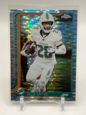 #ad 2025 Topps Chrome De#x27;Von Achane Pulsar Refractor #188 Miami Dolphins $3.99