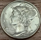 1944  Mercury Silver Dime    UNC Beautiful Coin!