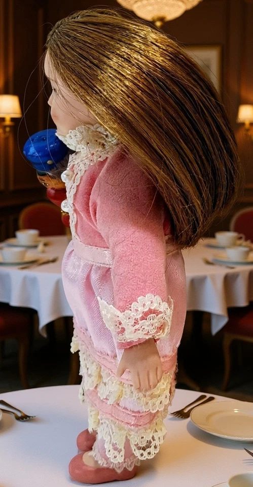 Muñeca de Navidad American Girl Samantha Clara Cascanueces Porcelana Cabeza Extremidades Leer Foto 2 de 4