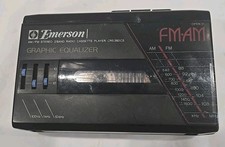 Emerson AM/FM Portable Stereo 2 Band Radio Cassette Player CRS260CS Prop Tested