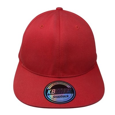 KB ETHOS Snapback Hat Red One Size Adjustable Outdoor Vent Holes Blank