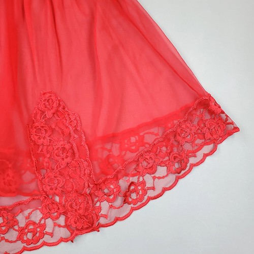 Red Hot Fredricks Of Hollywood Womens Babydoll Lingerie Negligee Nighty Sz 1X - Picture 3 of 12