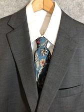 Hart Schaffner Marx Blazer 46R Black Micro Stripe Classic Suit Coat Jacket USA