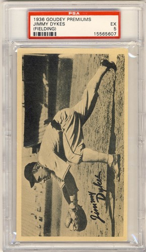 1936 Goudey Premiums Wide Pen R314 JIMMY DYKES PSA 5 HIGHEST GRADED - SEE NOTE - Afbeelding 1 van 2