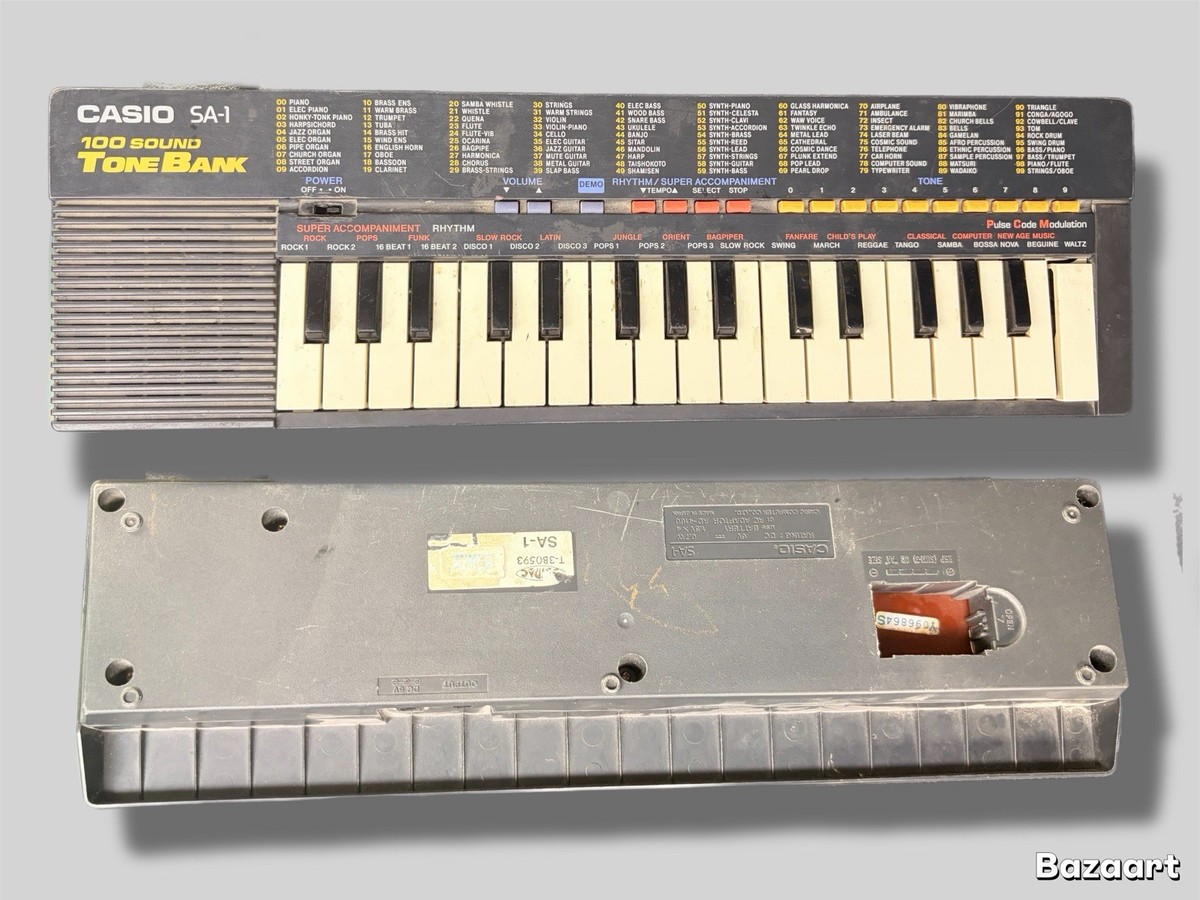 希少 カシオ CASIO SA-1 ミニキーボード Tone Bank 動作品 Casio SA-1 100 Sound Tone Bank Electronic Keyboard WORKS PERFECT