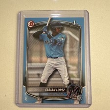 Fabian Lopez 2025 Bowman Chrome 1st Year /499 Rays