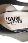 Karl Lagerfeld Womens Leather Zipped Strappy Woven Wedge High Heels Black Size 8 — photo 6