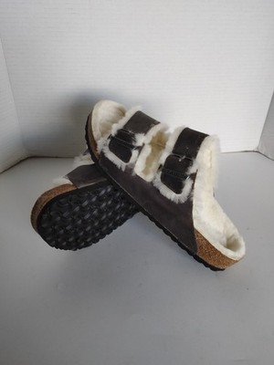 Birkenstock Arizona Shearling Stone Gray Size Fur Lined Men’s Size EU 42 US 9 Birkenstock Arizona Shearling Slide Sandal - Men main image 2