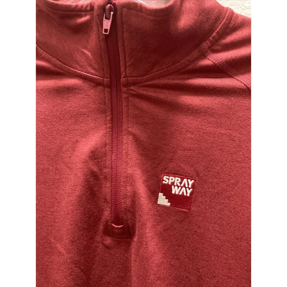 Sprayway Rissa Media Cremallera Mujer Talla 10 Rojo Carnaval Manga Larga Capa Base Foto 2 de 4