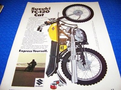 1969 SUZUKI TC-120 CAT ''EXPRESS YOURSELF..''.. 1-PAGE SALES AD (293RR)