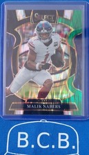 Malik Nabers 2025 Panini Select #94 Black & Green Prizm Shock Concourse Giants 