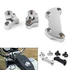 1.7 Handlebar Risers Top Clamp For Harley Dyna Softail Street Bob Sportster