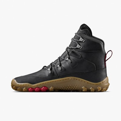 Vivobarefoot - Tracker Leather AT II Herren Obsidian Black - Brandneu Originalverpackt