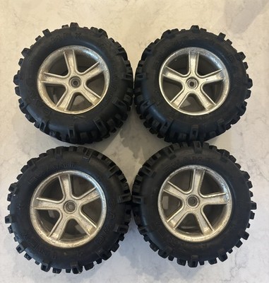Vintage Traxxas T-Maxx E-Maxx Monster Truck Tires On 14mm Hex Wheels - See pics
