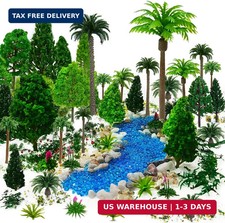 42Pcs Diorama Supplies Kit, Model Trees, Miniature Palm Trees, Architecture Tree