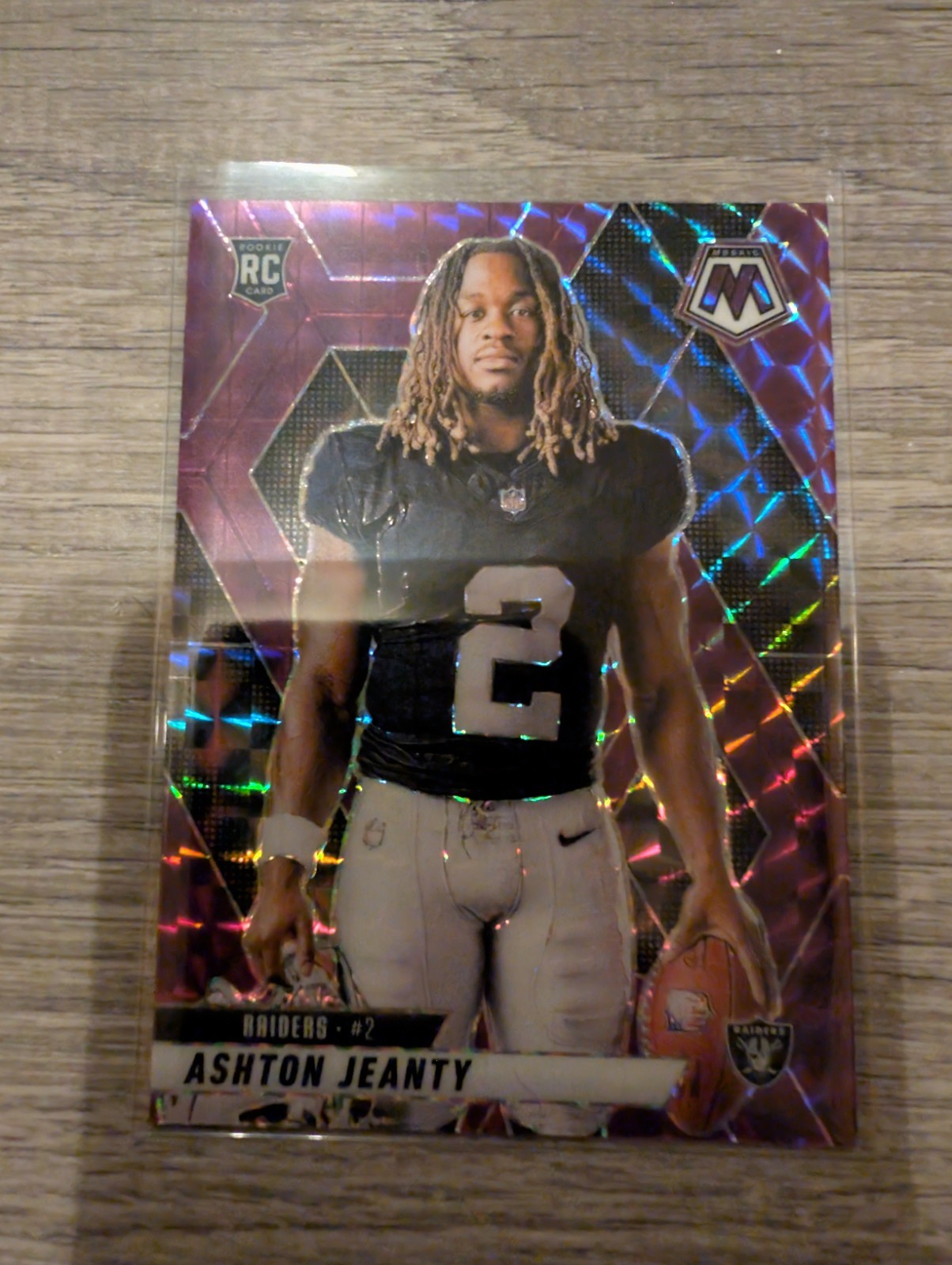 2025 Panini Mosaic Ashton Jeanty #287 /49 Purple Mosaic Rookie Variation 