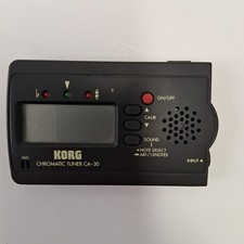 Korg Chromatic Tuner CA-30 Black Guitar Bass Electric Acoustic EUC Tested Works